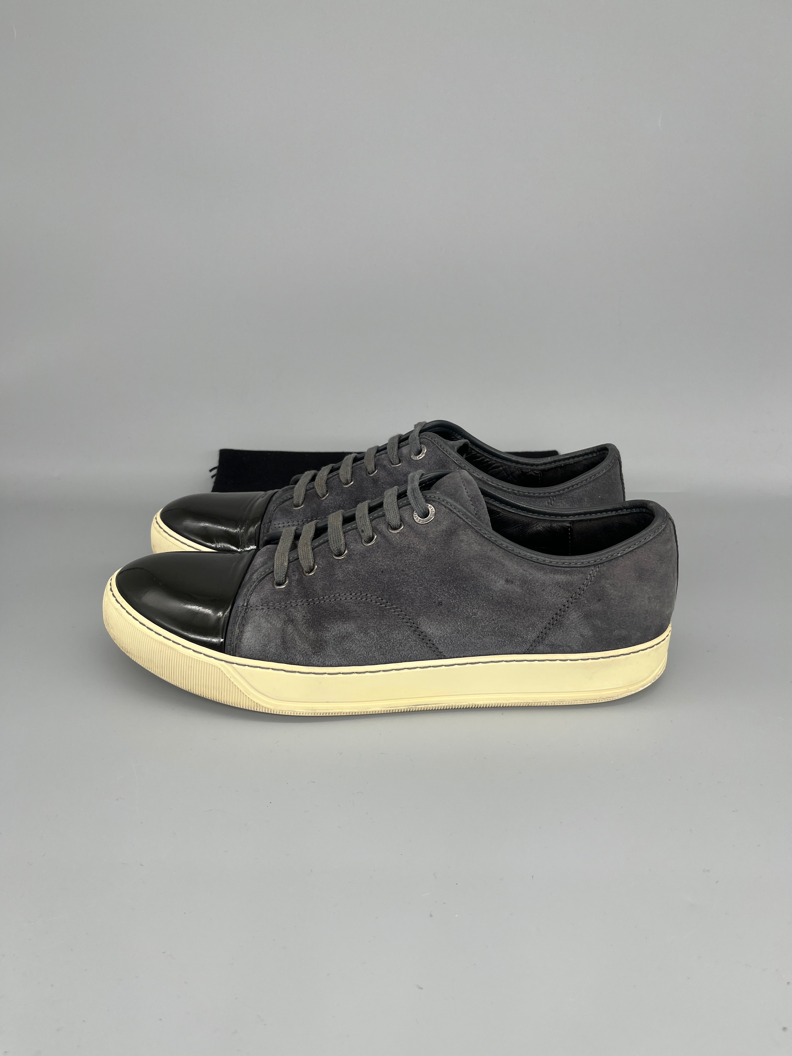Lanvin Dbb1 Patent Cap Toe Sneaker Grey | 45