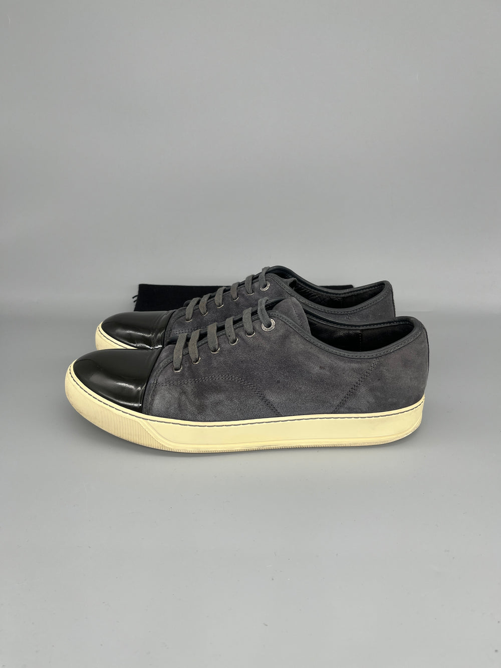 Lanvin Dbb1 Patent Cap Toe Sneaker Grey | 45