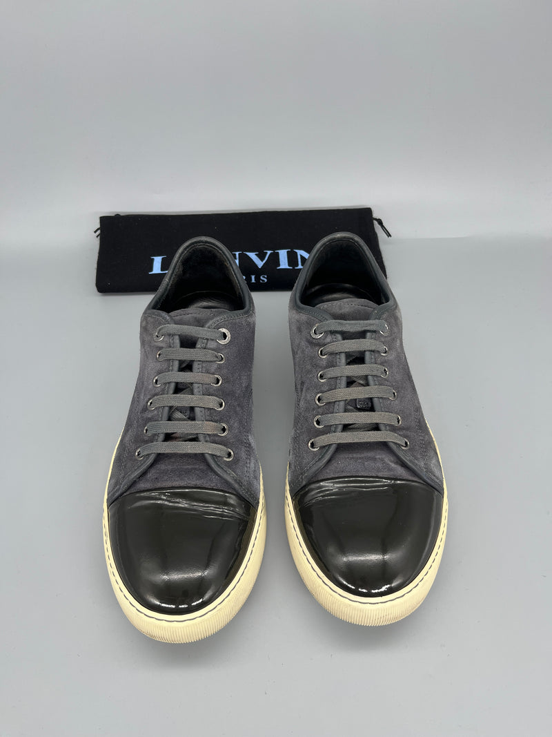 Lanvin Dbb1 Patent Cap Toe Sneaker Grey | 45