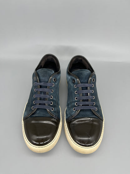 Lanvin Dbb1 Patent Cap Toe Sneaker Navy | 42