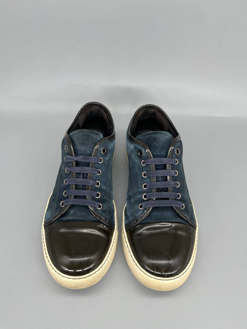 Lanvin Dbb1 Patent Cap Toe Sneaker Navy | 42