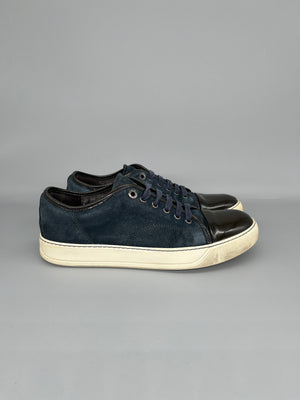 Lanvin Dbb1 Patent Cap Toe Sneaker Navy | 42