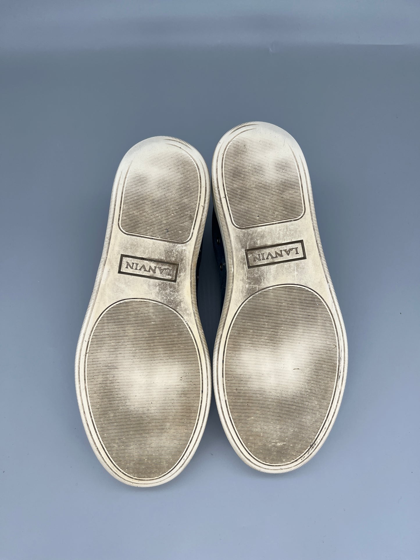 Lanvin Dbb1 Patent Cap Toe Sneaker Navy | 42