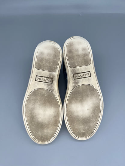 Lanvin Dbb1 Patent Cap Toe Sneaker Navy | 42