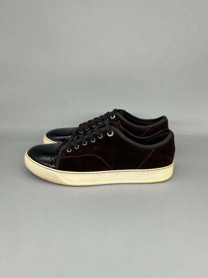 Lanvin Dbb1 Patent Cap Toe Sneaker Burgundy | 44