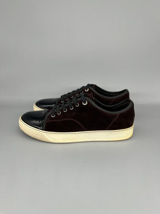 Lanvin Dbb1 Patent Cap Toe Sneaker Burgundy | 44