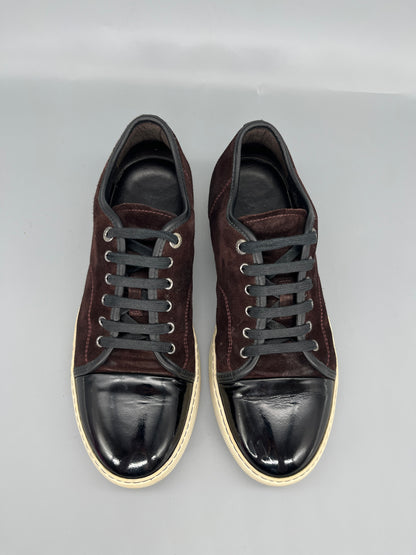 Lanvin Dbb1 Patent Cap Toe Sneaker Burgundy | 44