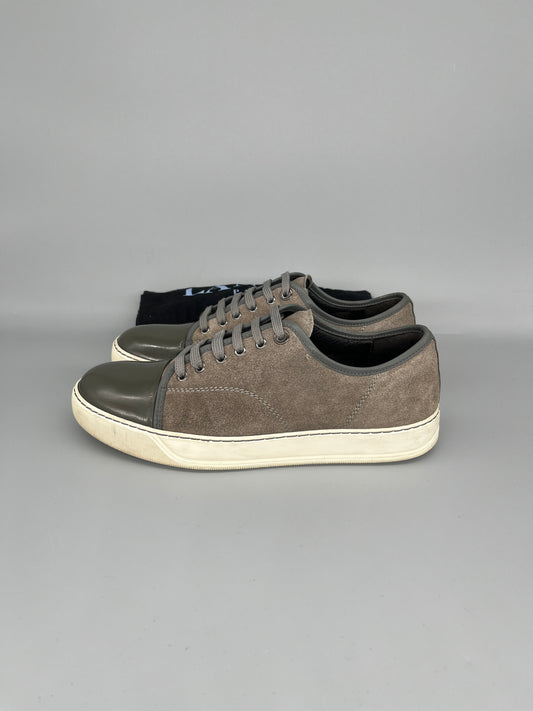 Lanvin Dbb1 Patent Cap Toe Sneaker Grey | 43
