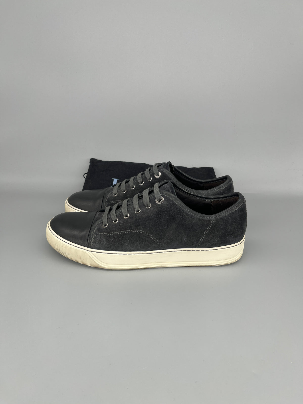 Lanvin Dbb1 Nappa Cap Toe Sneaker Elephant Grey | 42