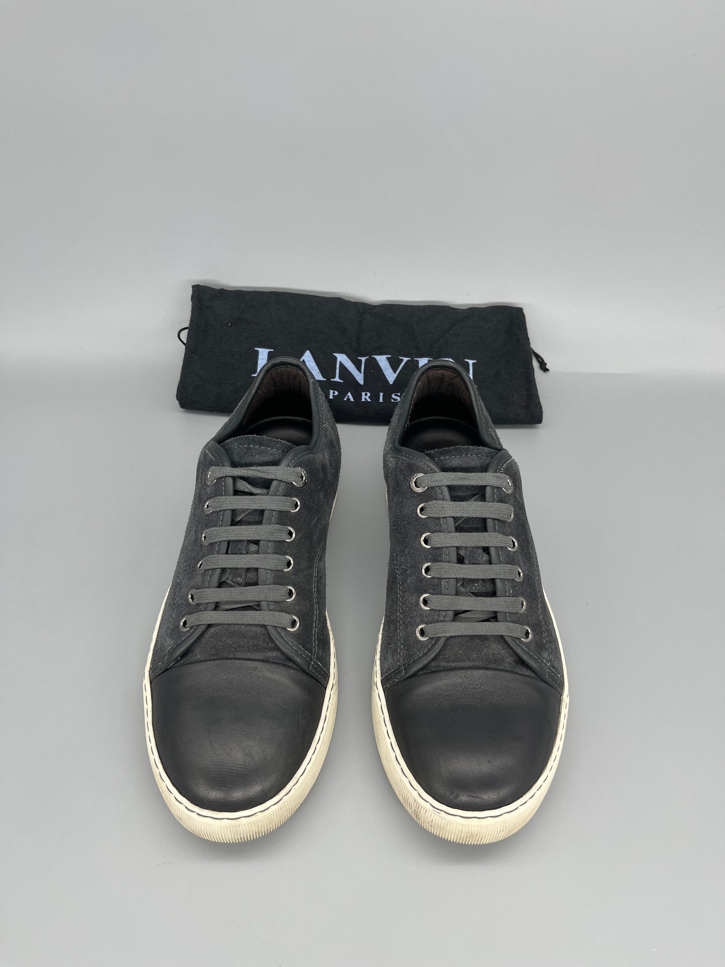 Lanvin Dbb1 Nappa Cap Toe Sneaker Elephant Grey | 42