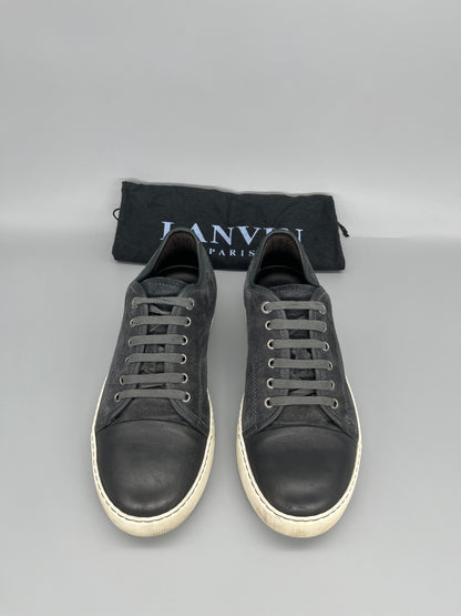 Lanvin Dbb1 Nappa Cap Toe Sneaker Elephant Grey | 42