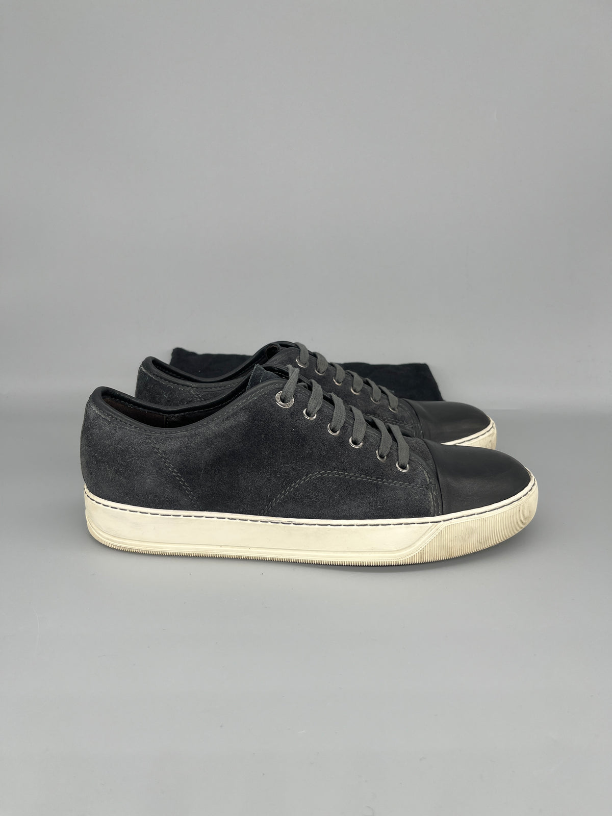 Lanvin Dbb1 Nappa Cap Toe Sneaker Elephant Grey | 42