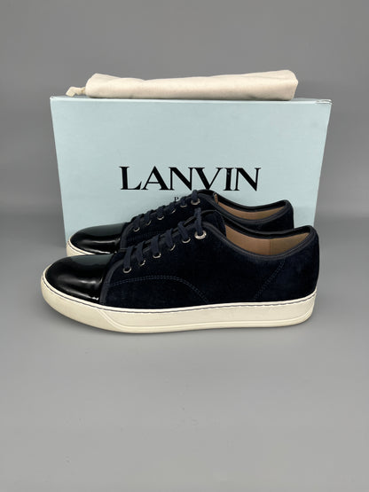 Lanvin Dbb1 Patent Cap Toe Sneaker Navy | 43