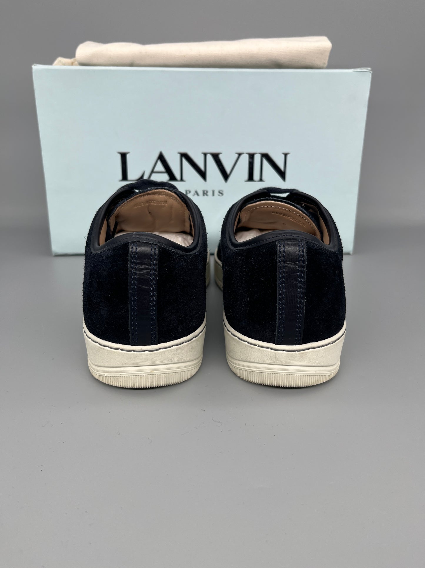 Lanvin Dbb1 Patent Cap Toe Sneaker Navy | 43