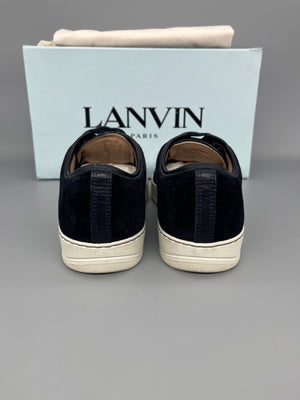 Lanvin Dbb1 Patent Cap Toe Sneaker Navy | 43