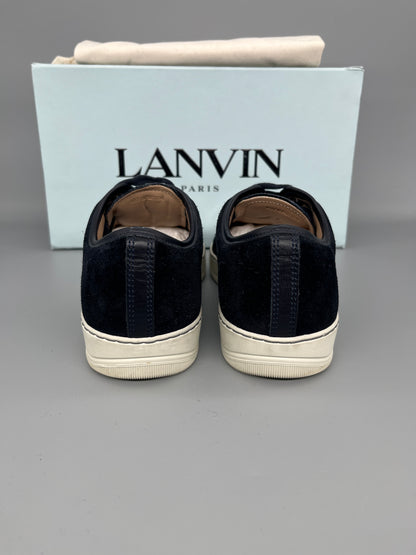 Lanvin Dbb1 Patent Cap Toe Sneaker Navy | 43
