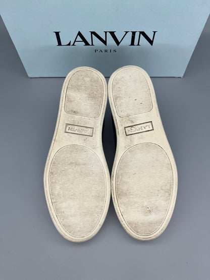 Lanvin Dbb1 Patent Cap Toe Sneaker Navy | 43