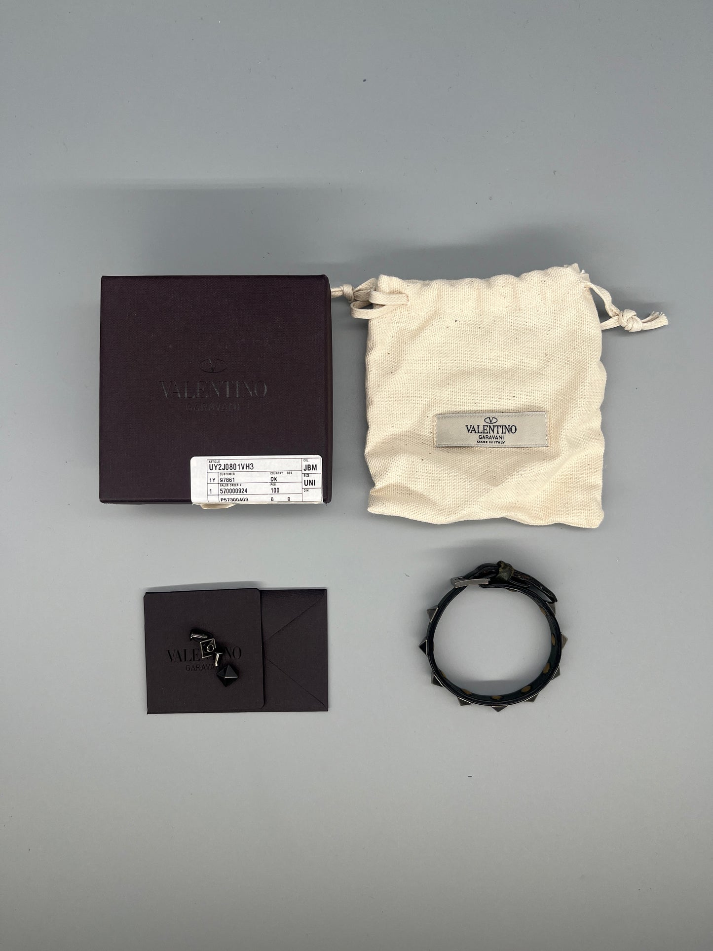 Valentino Rockstud Bracelet Green