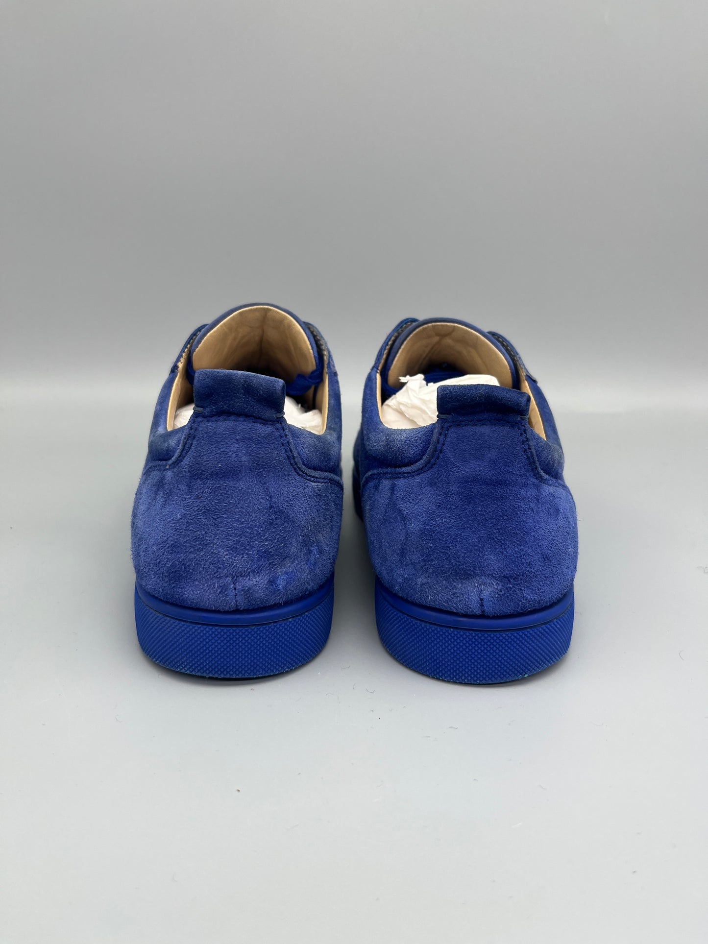 Christian Louboutin Louis Junior Sneaker In Blue Suede