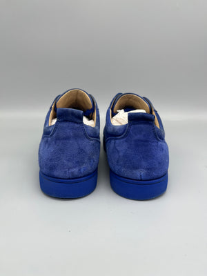Christian Louboutin Louis Junior Sneaker In Blue Suede