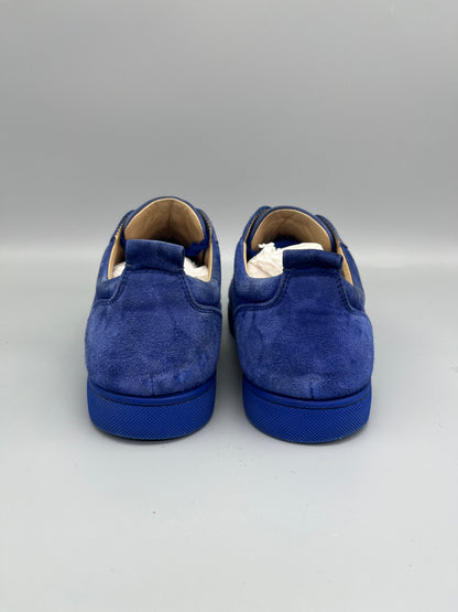 Christian Louboutin Louis Junior Sneaker In Blue Suede