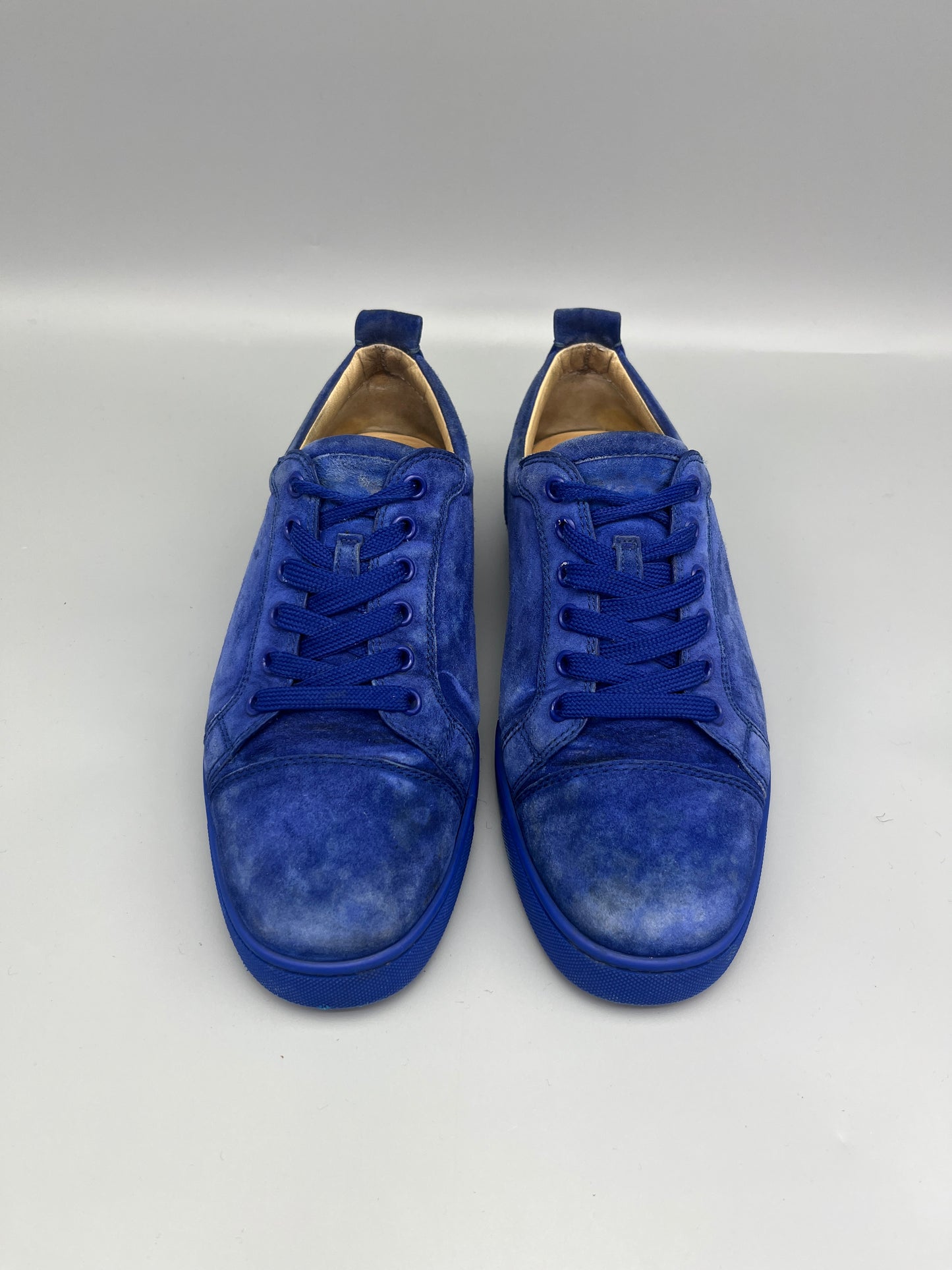 Christian Louboutin Louis Junior Sneaker In Blue Suede