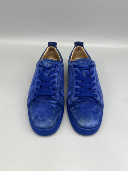 Christian Louboutin Louis Junior Sneaker In Blue Suede