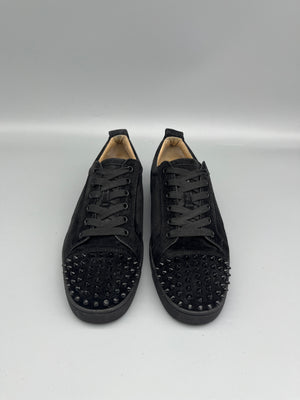 Christian Louboutin Louis Junior Spikes sneaker black suede men’s size 44.5 front