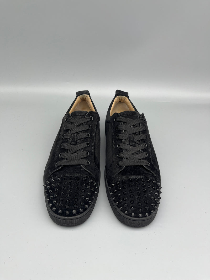 Christian Louboutin Louis Junior Spikes sneaker black suede men’s size 44.5 front