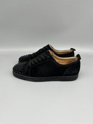 Christian Louboutin Louis Junior Spikes sneaker black suede men’s size 44.5