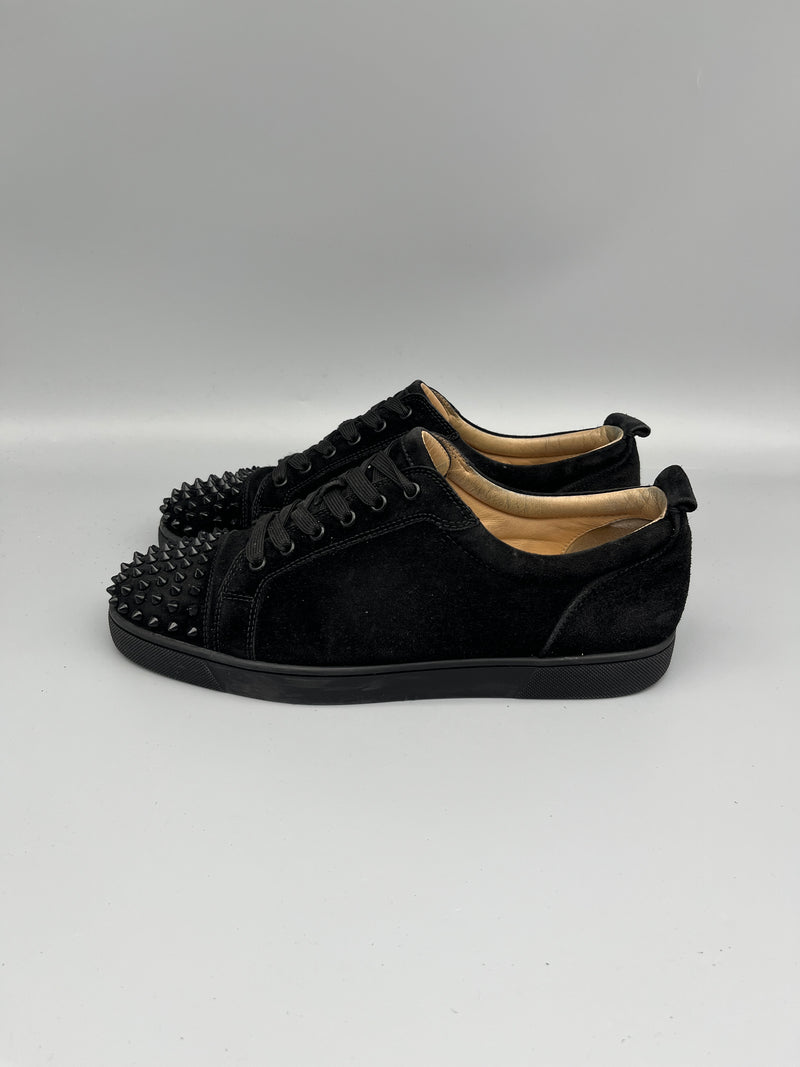 Christian Louboutin Louis Junior Spikes sneaker black suede men’s size 44.5