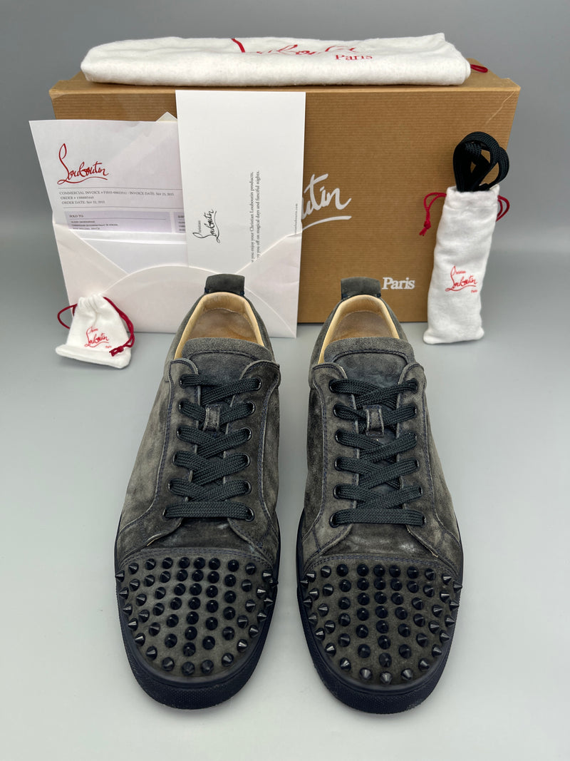 Christian Louboutin Louis Junior Spikes sneaker in dark grey for men
