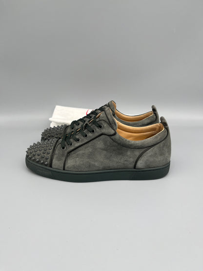 Christian Louboutin Louis Junior Spikes sneaker grey suede men’s size 45