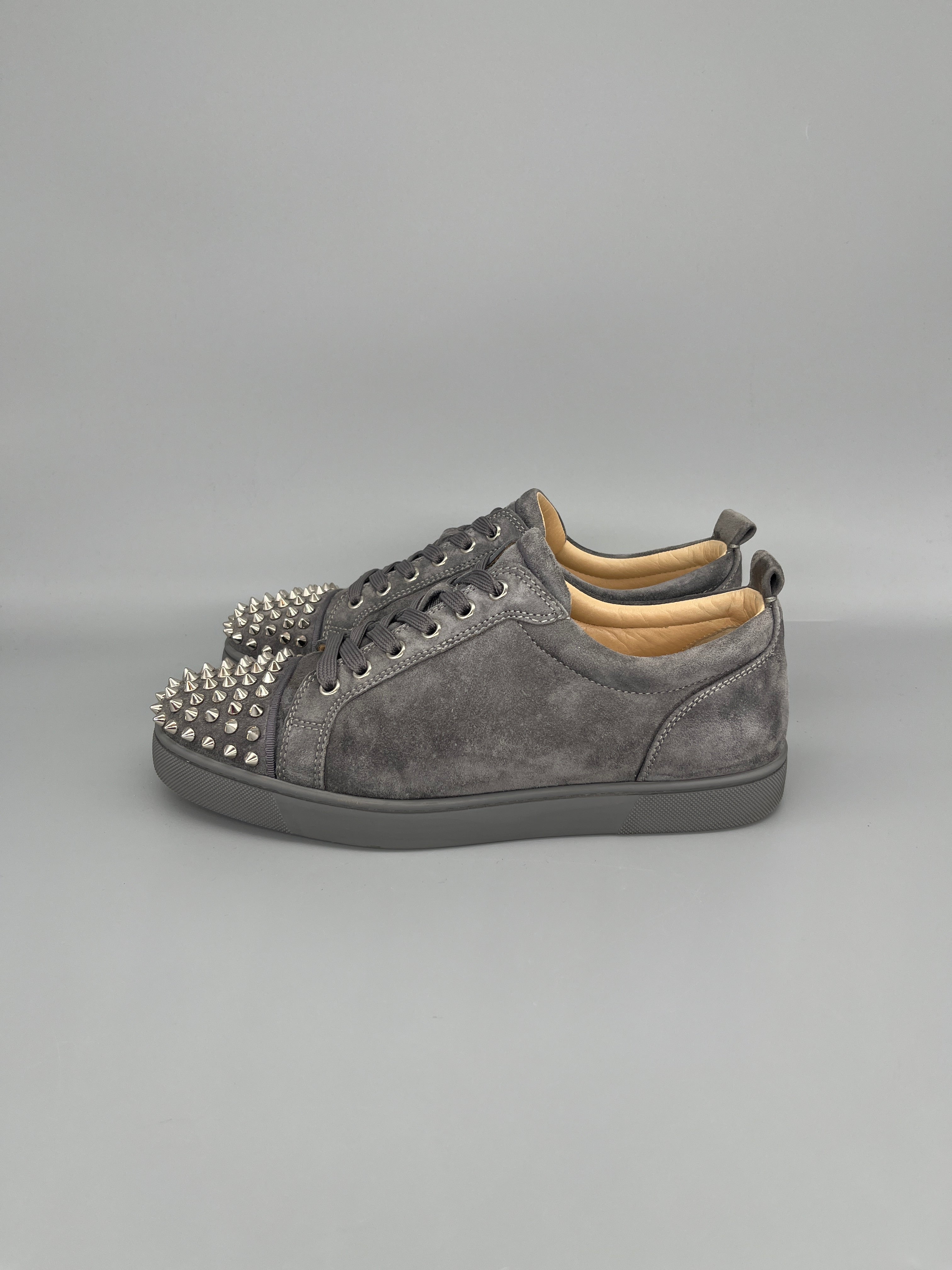 Christian Louboutin Louis Junior Spikes Sneaker Grey | 40.5
