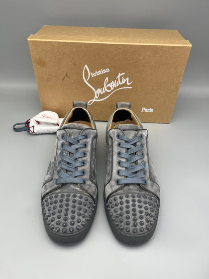 Christian Louboutin Louis Junior Spikes suede sneaker in grey