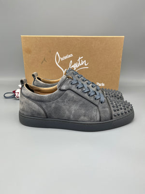 Christian Louboutin Louis Junior Spikes suede sneaker in grey