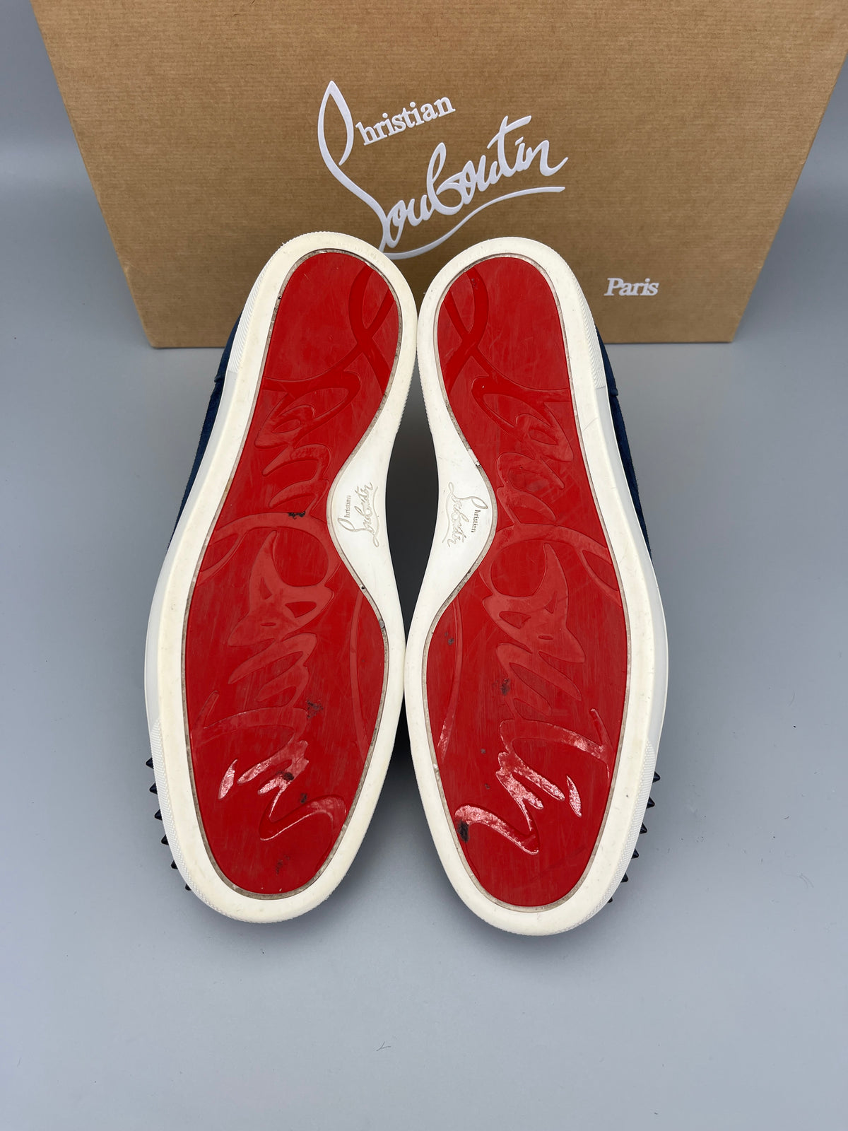 Christian Louboutin Louis Junior Spikes Sneaker Navy | 43