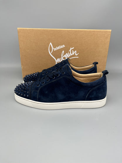 Christian Louboutin Louis Junior Spikes suede sneaker in navy