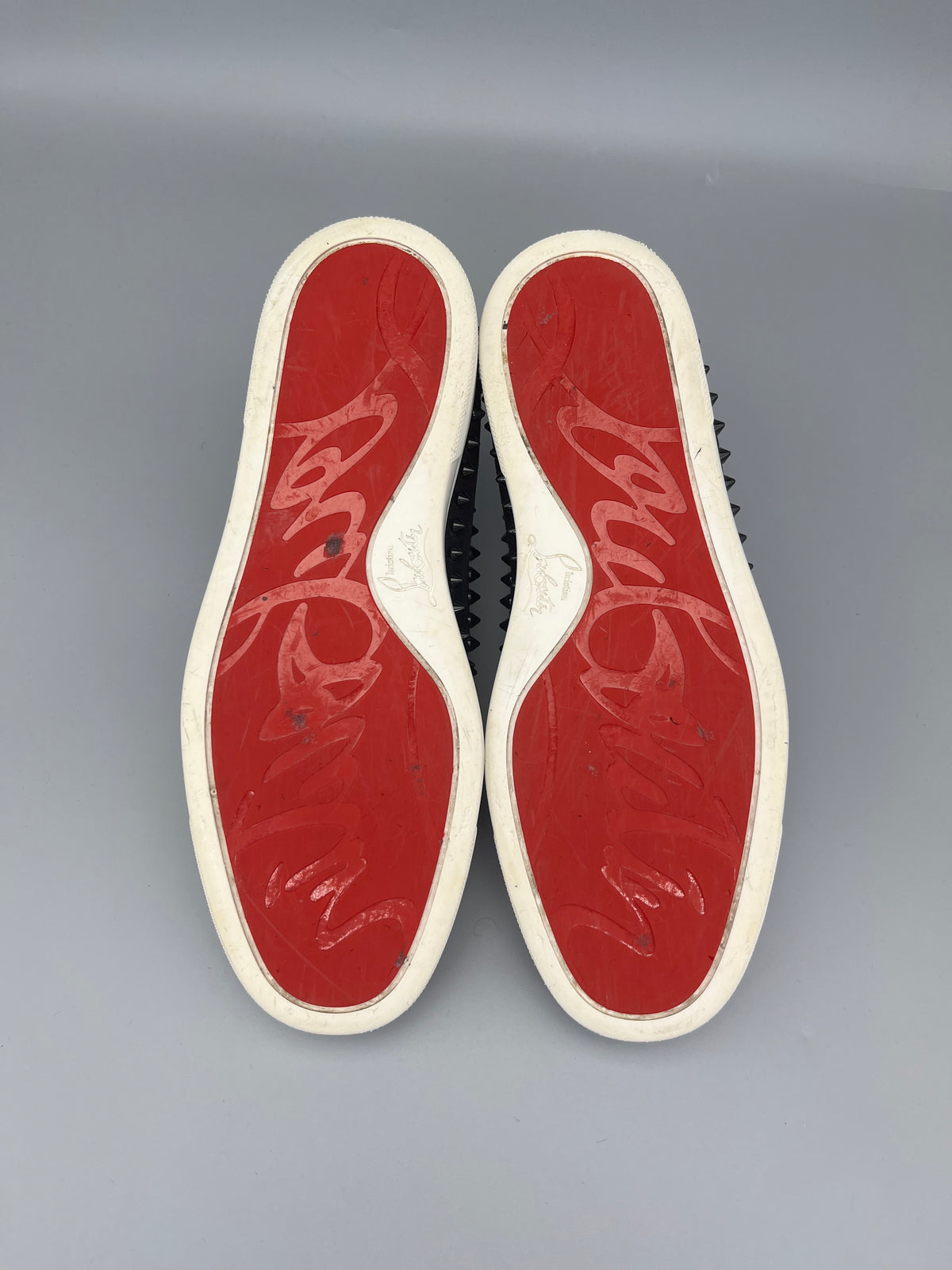 Christian Louboutin Pik Boat Spikes suede sneaker outsole 