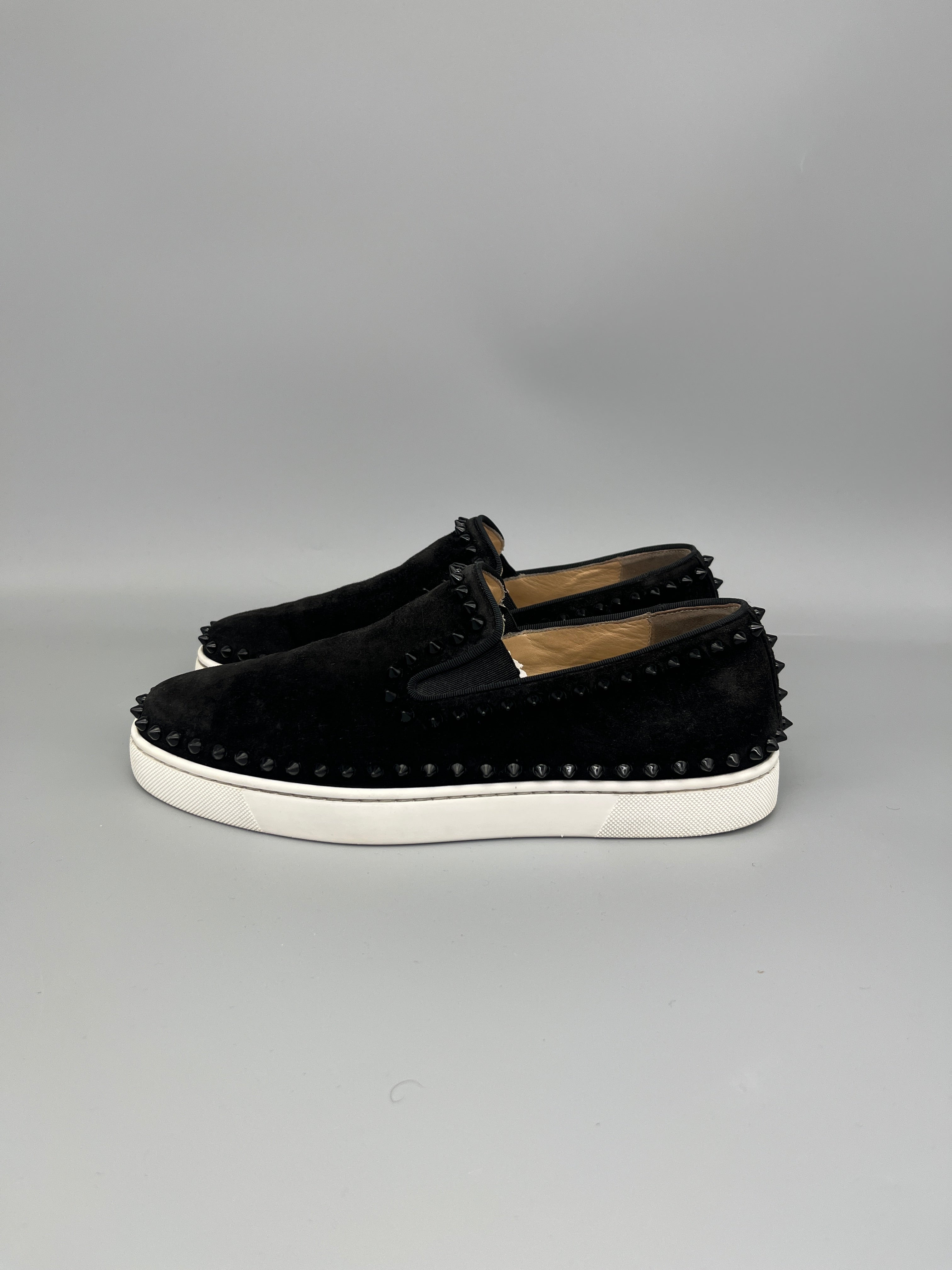 Christian Louboutin Pik Boat Spikes Sneaker Black | 40.5