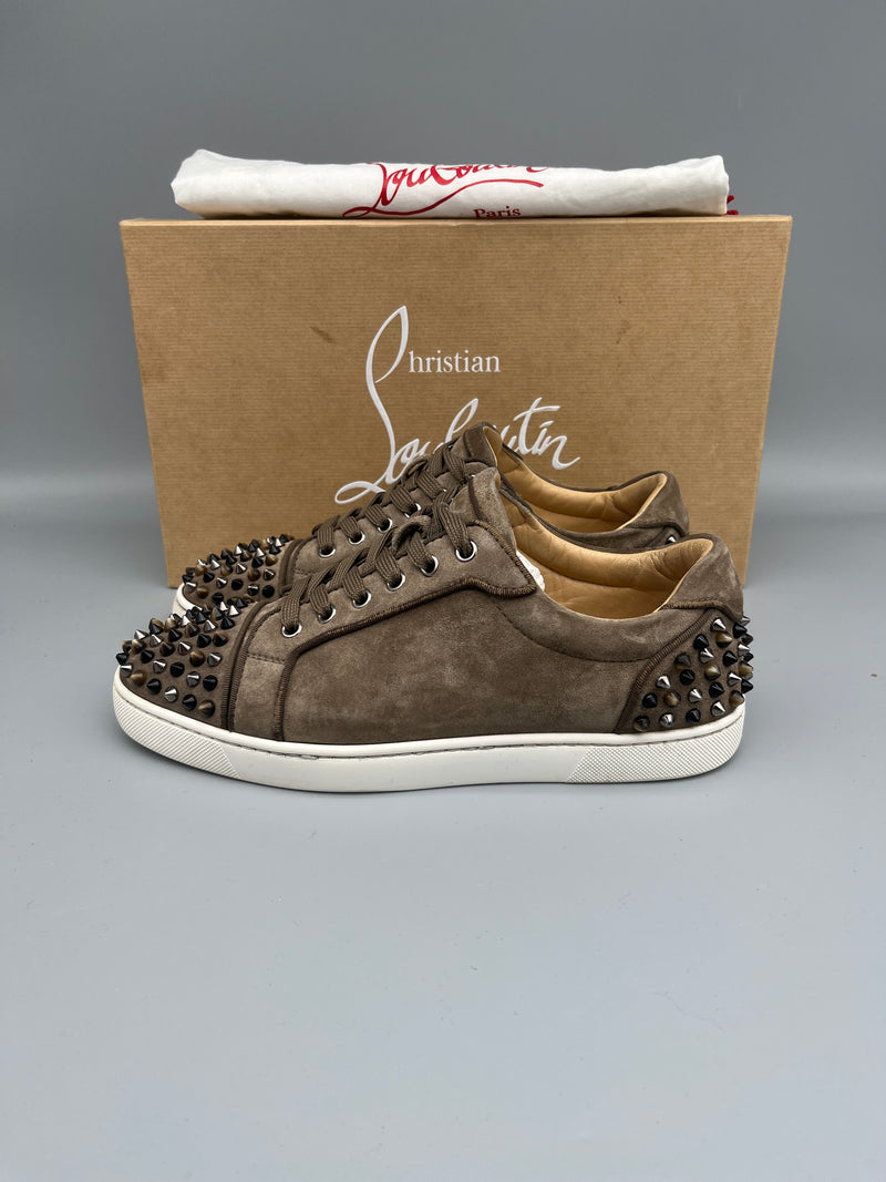 Christian Louboutin Seavaste Spikes sneaker beige suede men’s size 40.5