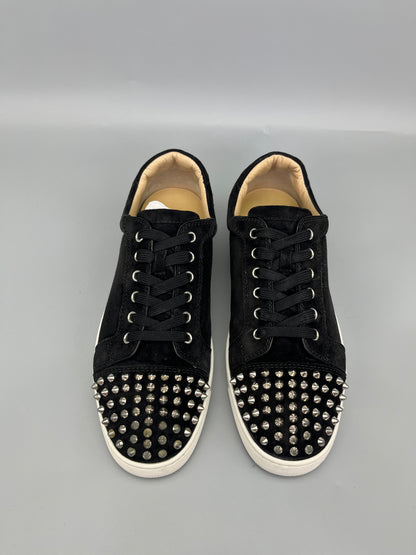 Christian Louboutin Seavaste Spikes sneaker in black suede with silver studs
