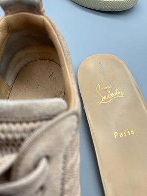 Christian Louboutin Louis Junior Spikes Sneaker Beige | 40