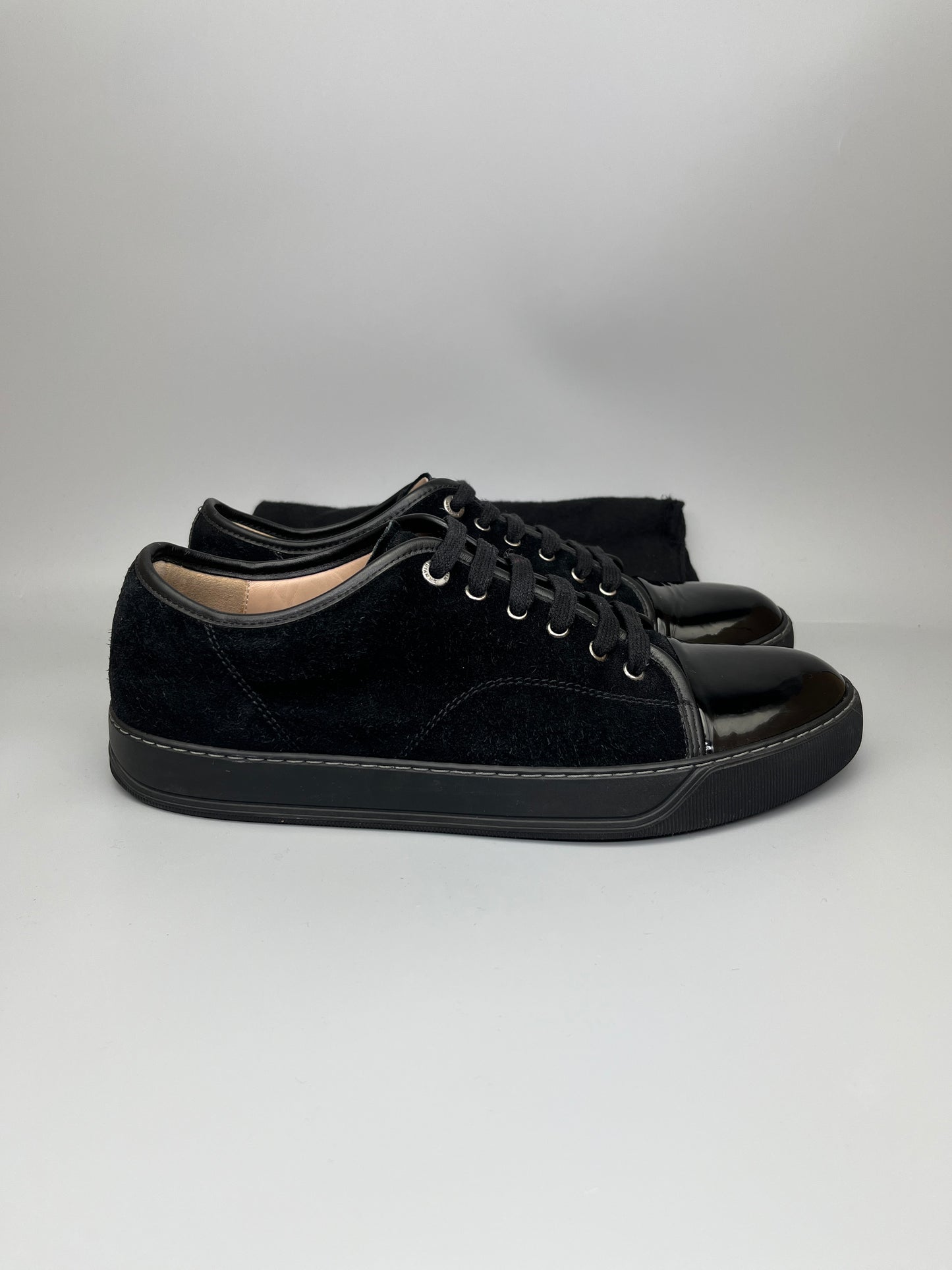 Shop Lanvin Dbb1 Patent Cap Toe Sneaker Black Online | Smooth & Easy Shopping – The Grand Archive