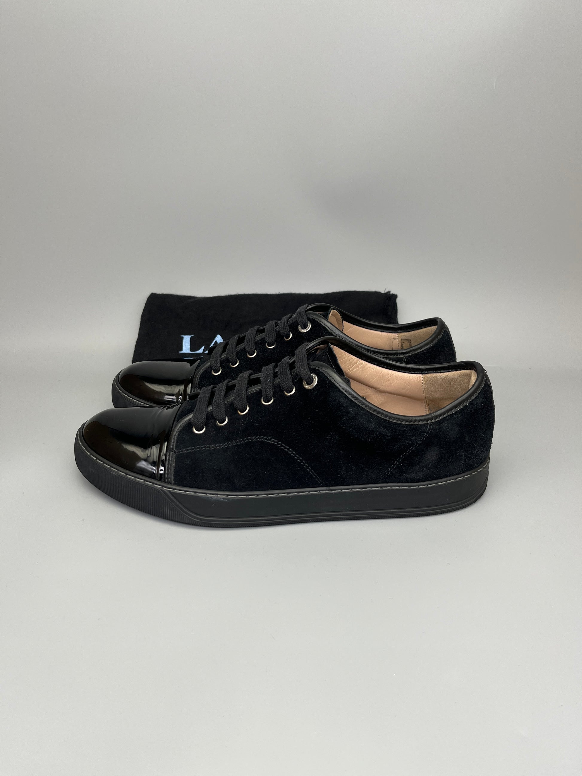 Shop Lanvin Dbb1 Patent Cap Toe Sneaker Black Online | Smooth & Easy Shopping – The Grand Archive