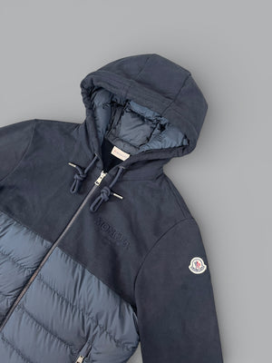 Moncler navy down panel cardigan jacket designer mens outerwear