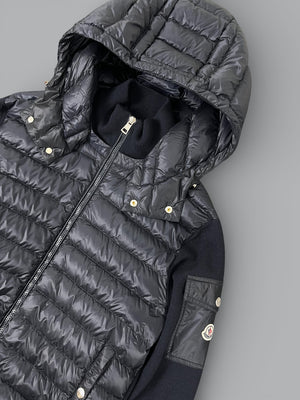Moncler navy Tricot cardigan mens designer knitwear detailed view