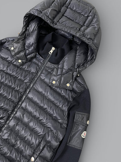 Moncler navy Tricot cardigan mens designer knitwear detailed view