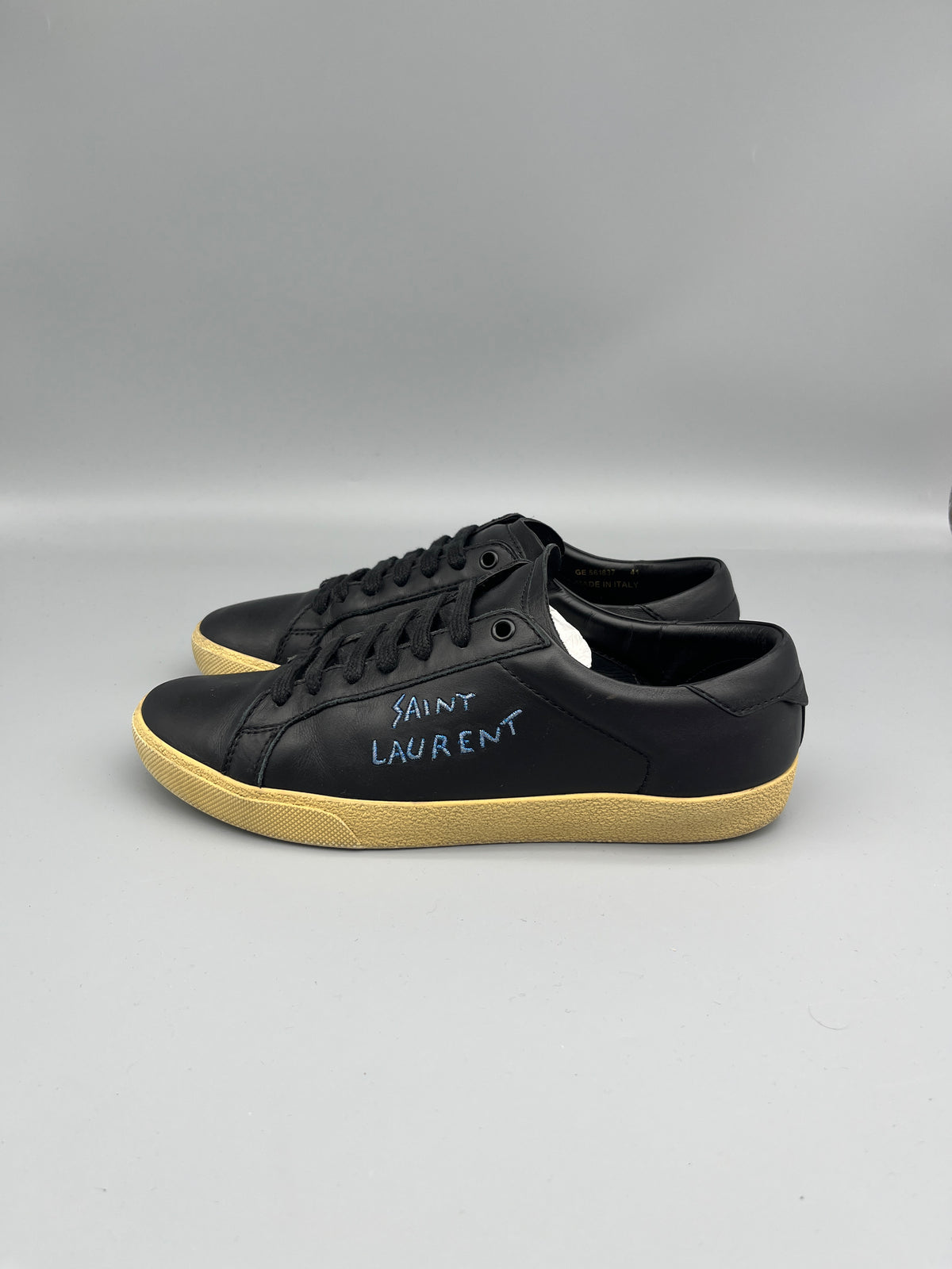Saint Laurent SL/06 Court sneaker black leather men’s size 41