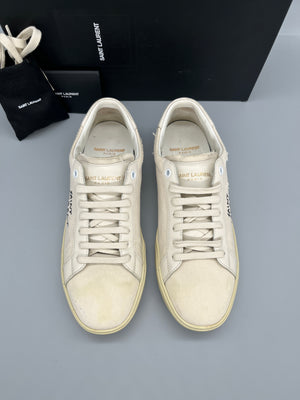 Saint Laurent SL/06 Distressed Court designer sneakers front view